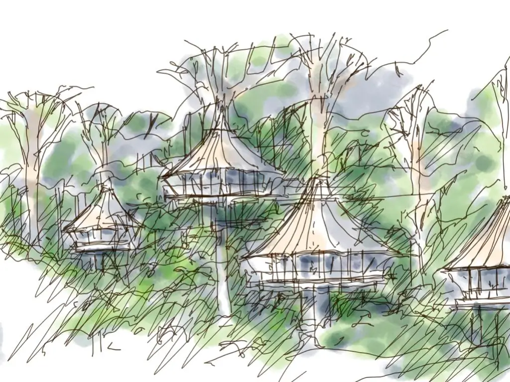 These accommodations are perched among the treetops, offering panoramic views of the surrounding landscape. These chalets often incorporate eco-conscious features such as energy-efficient design, use of sustainable materials that has a minimal environmental impact.